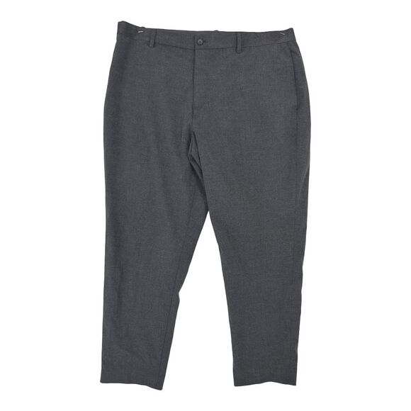 Uniqlo Pants Mens Size Large (36x38) Gray Ezy Ankle Length Dress Pants - Picture 1 of 9